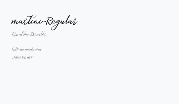 martini-Regular Business Card