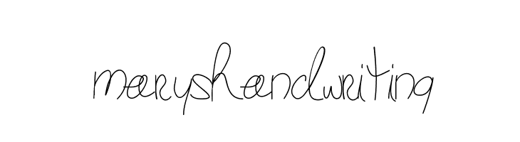 maryshandwriting Font