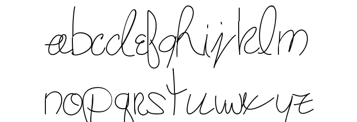 maryshandwriting Font LOWERCASE