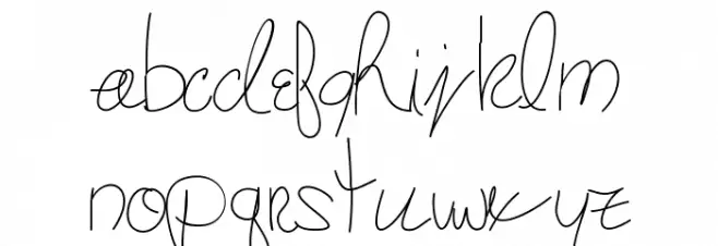 maryshandwriting Font LOWERCASE
