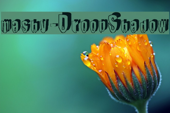 mashy-DroopShadow Font examples