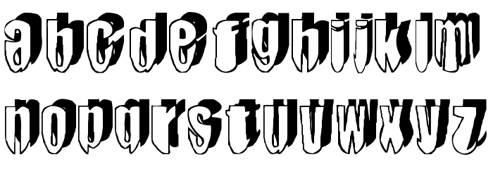 mashy-DroopShadow Font LOWERCASE