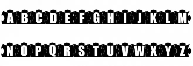 mashy-Jigsaw Font UPPERCASE