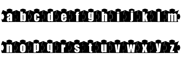 mashy-Jigsaw Font LOWERCASE