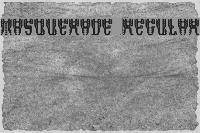 masquerade Regular Font examples