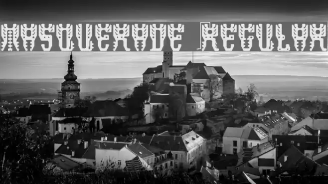 masquerade Regular Font examples