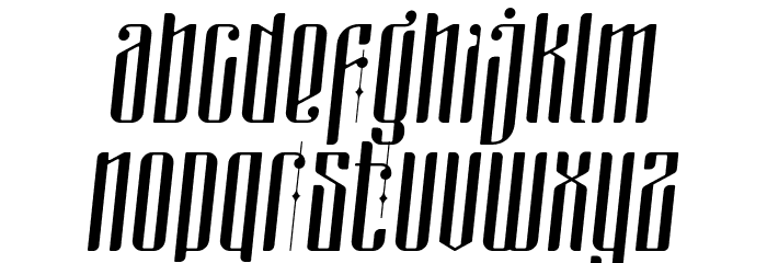 masquerouge italic Font LOWERCASE