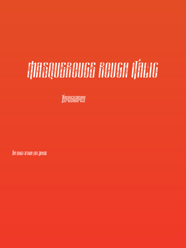 masquerouge rough italic Poster