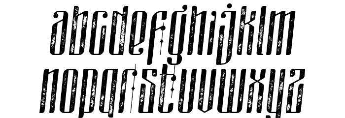 masquerouge rough italic Font LOWERCASE