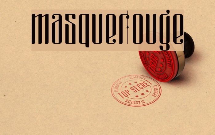 masquerouge Font examples