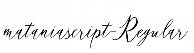 mataniascript-Regular  Frei Schriftart Herunterladen