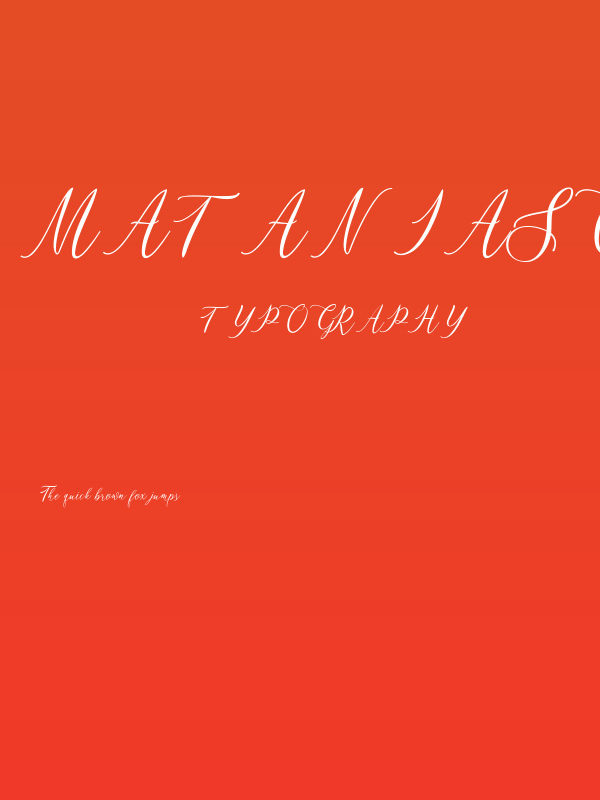 mataniascript-Regular Poster