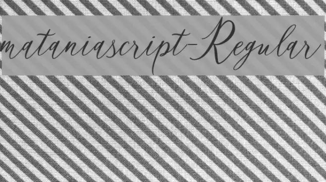 mataniascript-Regular Font examples