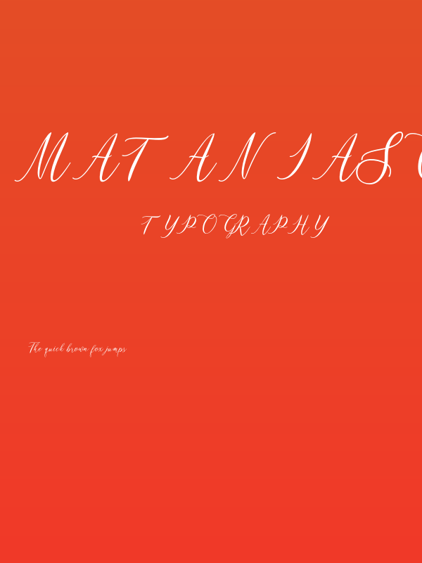 mataniascript-Regular Poster
