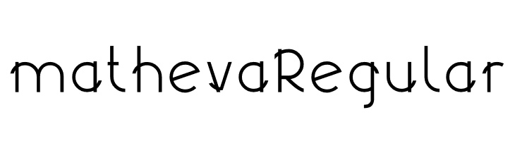 matheva Regular  font caratteri gratis