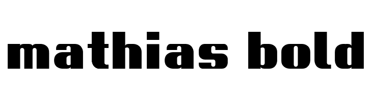 mathias bold  لخطوط تنزيل