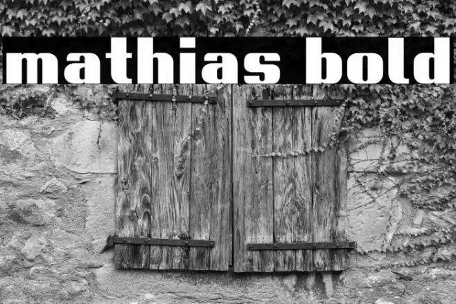 mathias bold Font examples