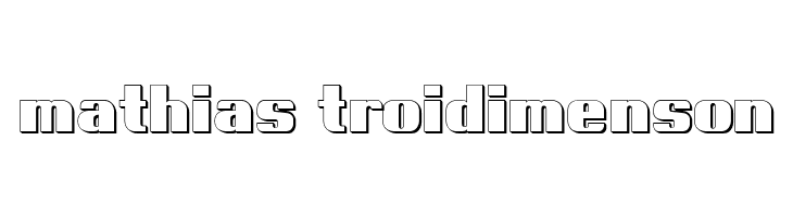 mathias troidimenson  免费字体下载