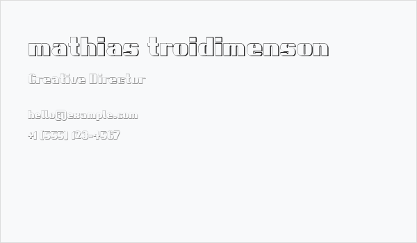 mathias troidimenson Business Card