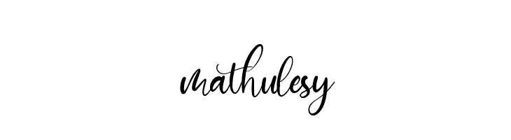 mathulesy  font caratteri gratis