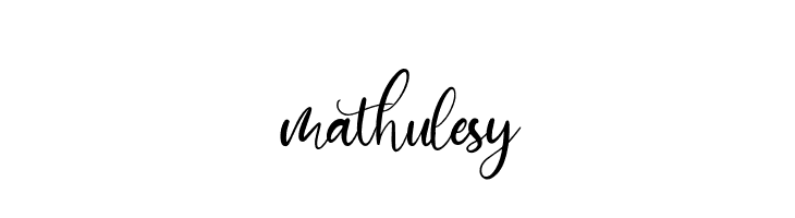 mathulesy   免费字体下载