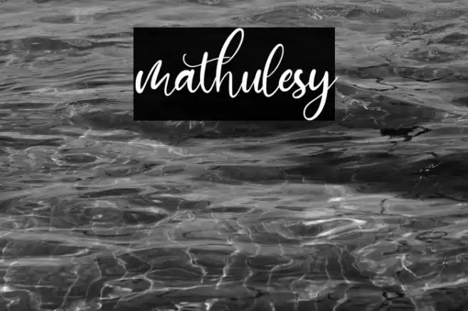 mathulesy Font examples