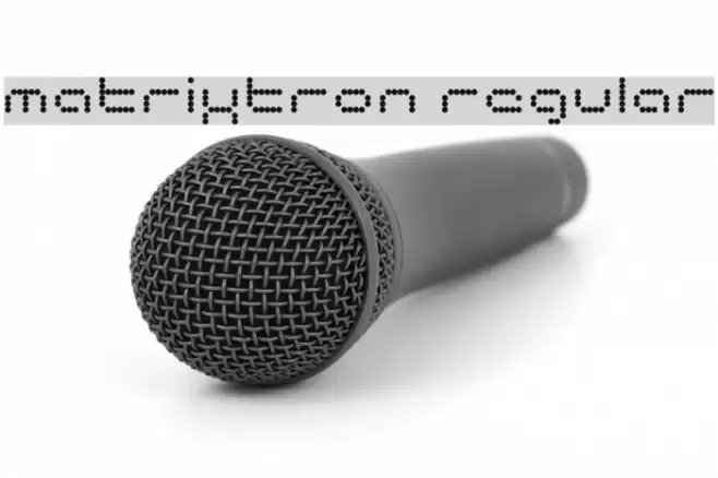 matrixtron Regular Font examples