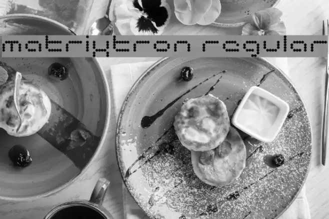 matrixtron Regular Font examples