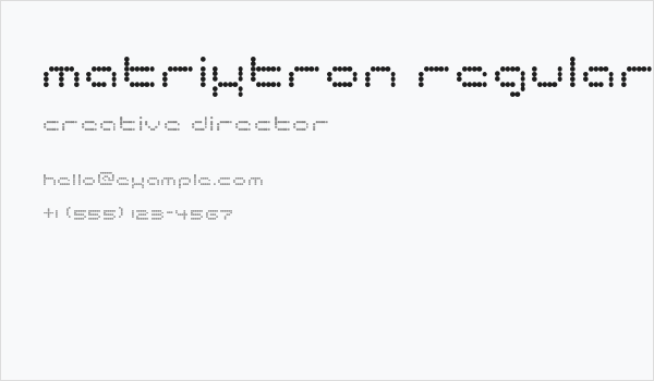 matrixtron Regular Business Card