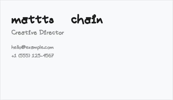 mattts    chain Business Card
