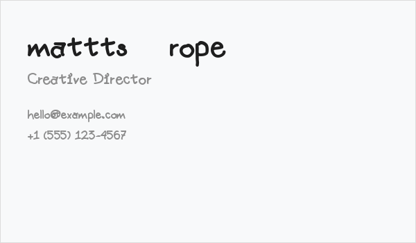 mattts    rope Business Card