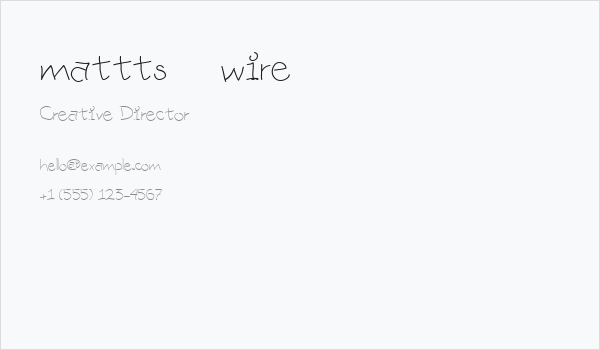 mattts    wire Business Card