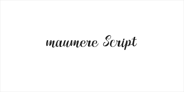 maumere Script Logo