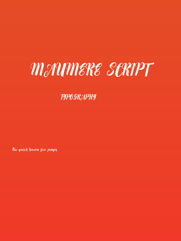 maumere Script Poster