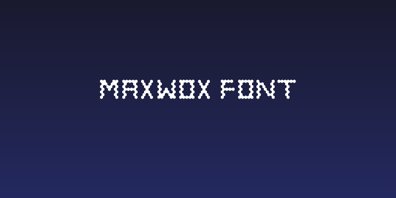 maxwox font Social Header