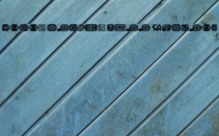 mayan glyphs fill Regular Font examples