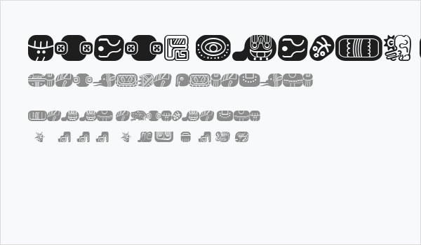 mayan glyphs fill Regular Business Card