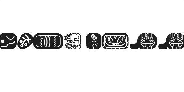 mayan glyphs fill Regular Logo
