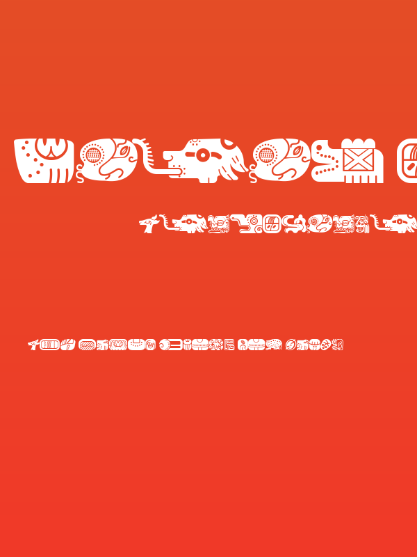 mayan glyphs fill Regular Poster