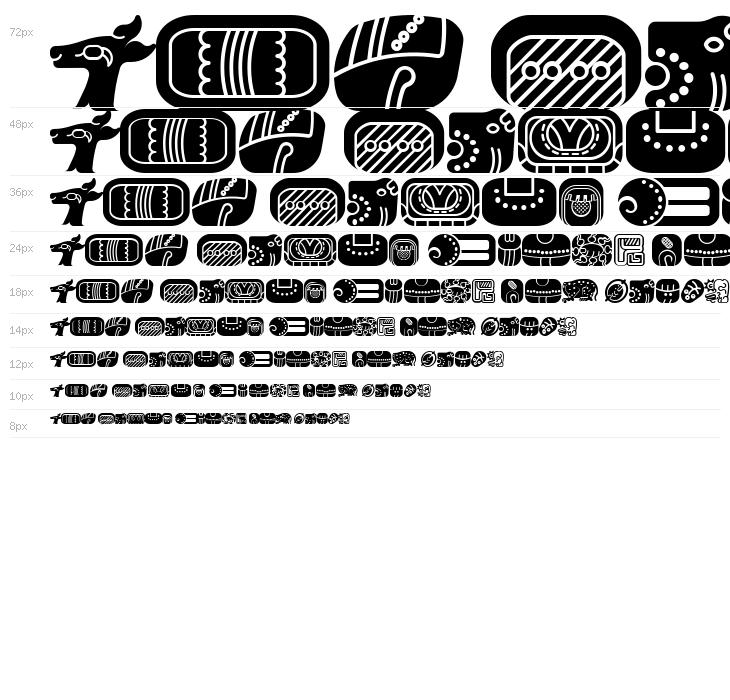 mayan glyphs fill Regular Waterfall