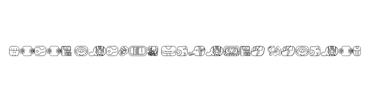 mayan glyphs outline Regular  नि: शुल्क फ़ॉन्ट्स डाउनलोड