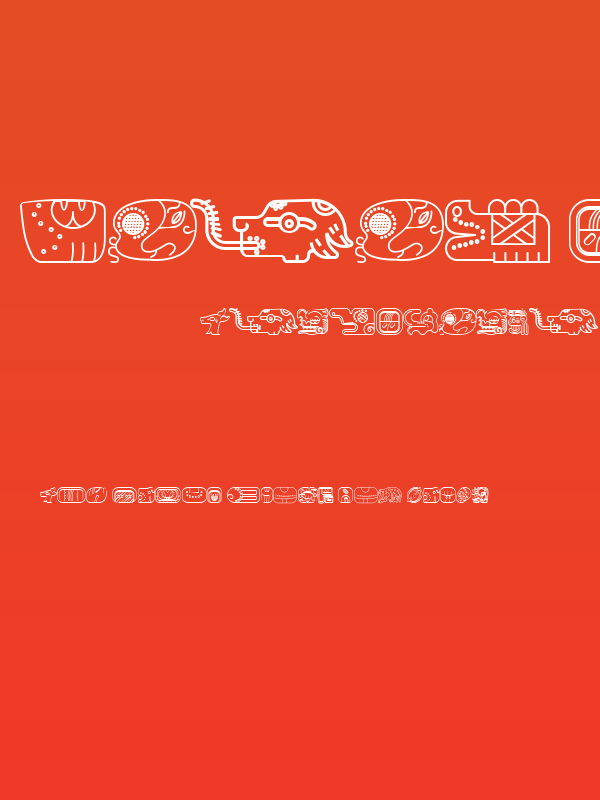 mayan glyphs outline Regular Poster