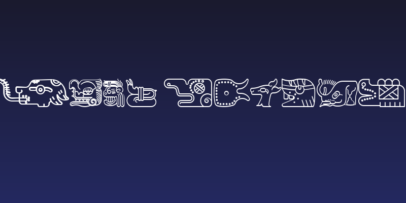 mayan glyphs outline Regular Social Header
