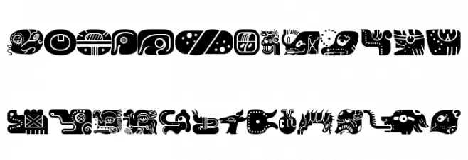 mayanglyphsfill-Regular Schriftart Groß