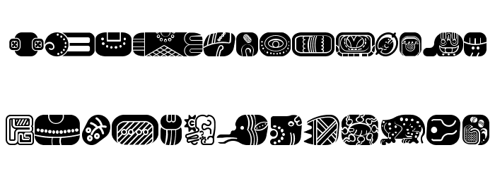 mayanglyphsfill-Regular Font LOWERCASE