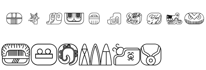 mayanglyphsoutline-Regular Font OTHER CHARS
