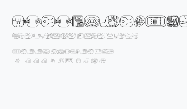 mayanglyphsoutline-Regular Business Card