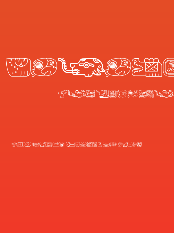 mayanglyphsoutline-Regular Poster