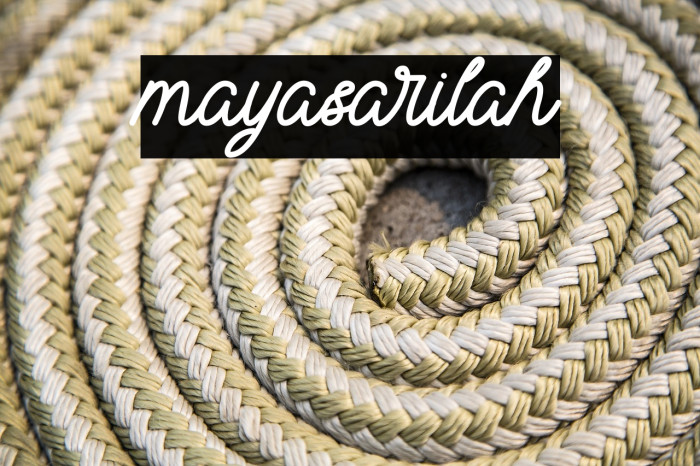 mayasarilah फ़ॉन्ट examples