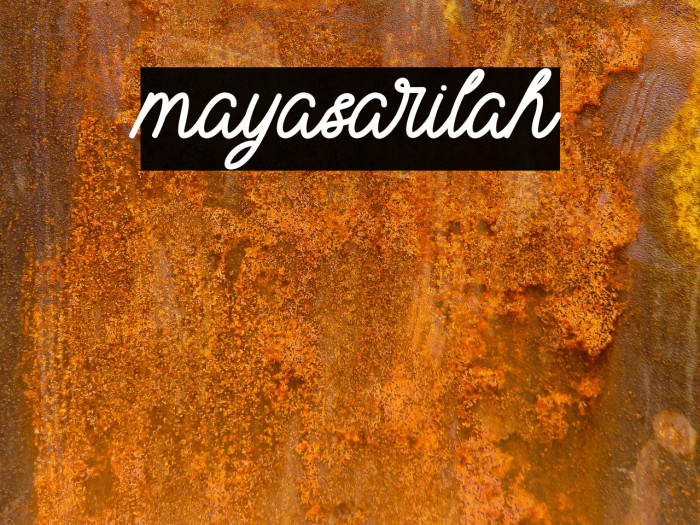 mayasarilah फ़ॉन्ट examples